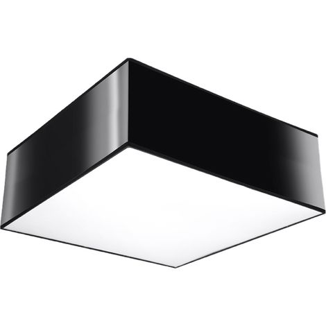 Plafonnier carré noir 25 cm ANUBIS E27 15W Pure Lume (1/5)