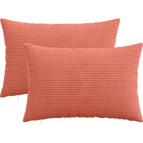 Kissenbezug 2 pcs HEERLEN Rot-Orange 50 x 80 cm Cord vidaXL