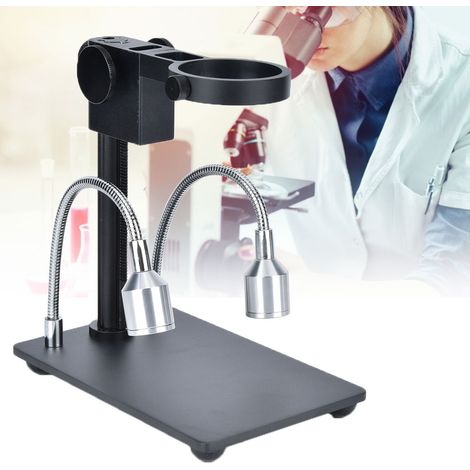Support de microscope en alliage d'aluminium, compatible avec les microscopes numériques de 50 mm de diamètre, prise européenne 100-240 V (1/5)