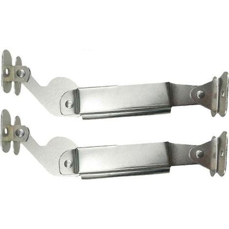 Charnières de porte de placard NUOBESTY anti-rayures, lot de 2, argentées avec ressort (1/5)