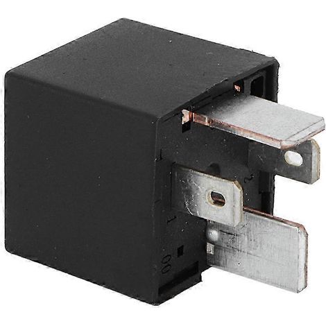 Kit de relais SPST 4 broches 12 V CC 80 A en ABS noir - Accessoires pour voiture, véhicule, bateau et camion (1/4)