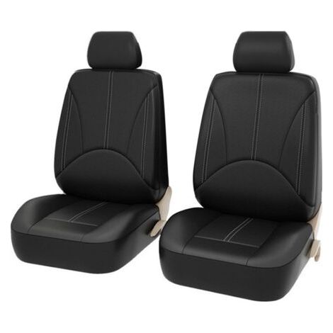 Housses de siège auto universelles en cuir respirant, 4 pièces, accessoires d'intérieur pour SUV (1/5)