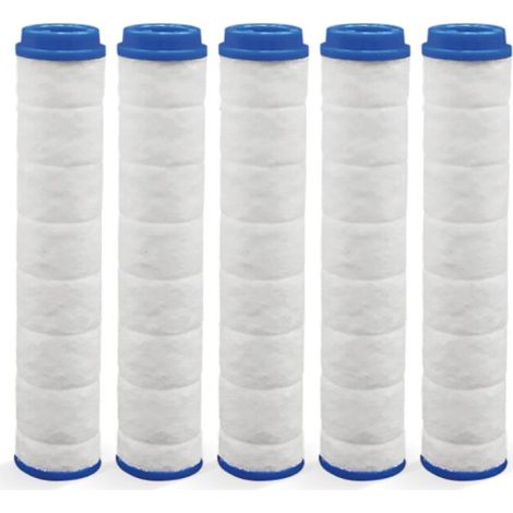 5er-Pack Duschkopffilterkartuschen – SAVEWATER DELUXE – VENTEO – Austauschbare Kartuschen – Geeignet für Duschköpfe – Partikelfiltersystem