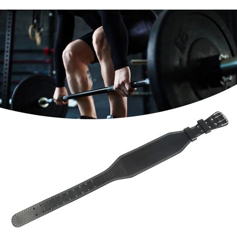 Ceinture de Fitness Homme pour Soulevé de Terre et Squat - Équipement de Protection Sportive Noir