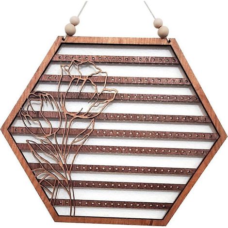 Porte-boucles d'oreilles hexagonal suspendu - Présentoir à boucles d'oreilles hexagonal (1/5)