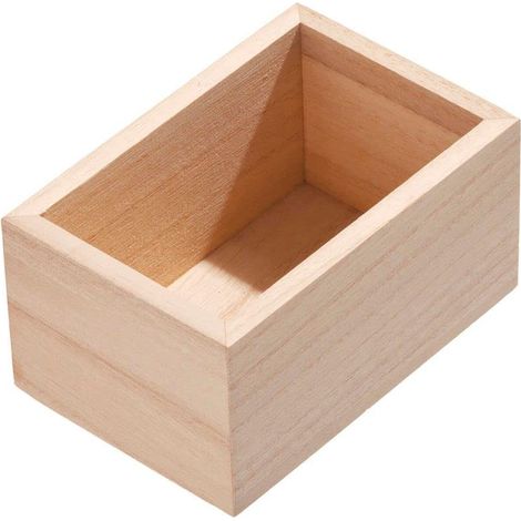 Range-Couverts pour la Cuisine, Organisateur Cuisine en Paulownia pour Les tiroirs et placards, casier Range-Couverts pour Les tiroirs de Cuisine, Beige (1/5)