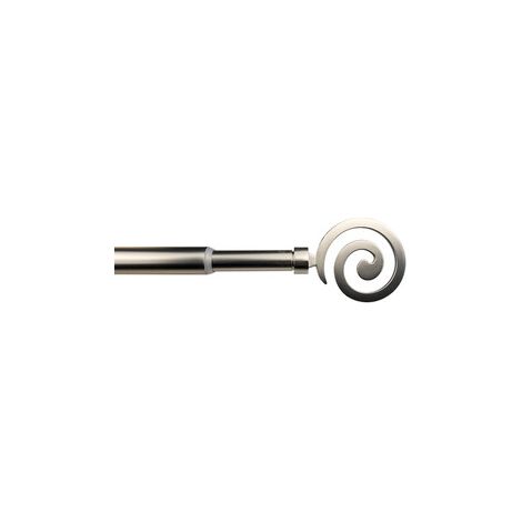 BASTONE METALLO D 12/9  70/120CM SPIRALE NICHEL