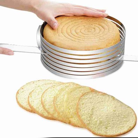 Moule à gâteau circulaire réglable en acier inoxydable de 24 à 30 cm (1/5)