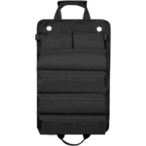 Kit d'électricien, type rouleau, sac d'électricien, sac de rangement, sac suspendu, kit de matériel monté sur voiture-Noir (1/5)