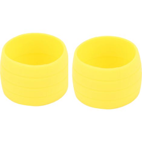 Sangle élastique en silicone antidérapante pour guidon de vélo route, bague de fixation, boucles de serrage, jaune (1/5)