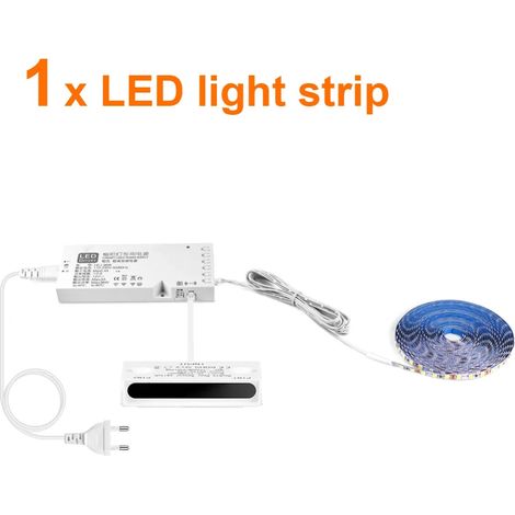 (1 bande, lumière chaude, 3M) Bande lumineuse LED, interrupteur à capteur intelligent d'ouverture/fermeture de porte, convient aux armoires et vitrines. (1/5)