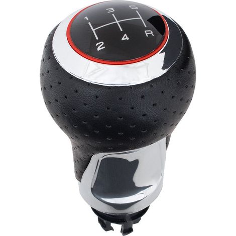Pomello del cambio Audi A3 8L 96-03 S-LINE NERO + CROMATO a 5 marce (in basso a destra) (1/5)