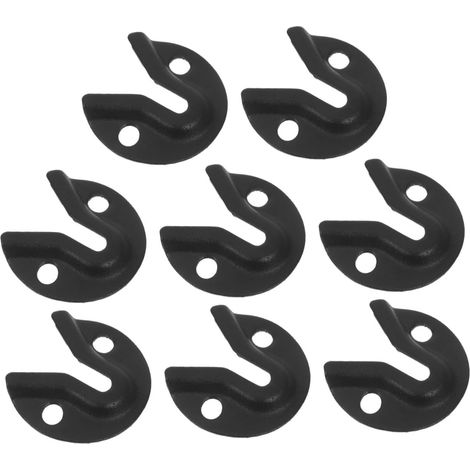 Lot de 8 Clips de Fixation en Fer Noir pour Cadres Photo et Miroirs, Supports Robustes et Sécurisés sans Rainure, Crochets Convexes Décoratifs Suspendre Murale (1/5)