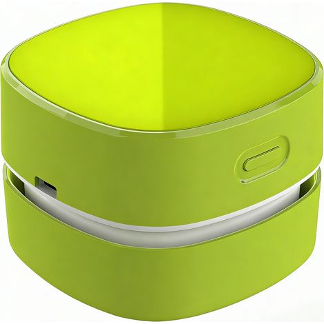 Mini aspirateur de table sans fil, aspirateur de bureau portable rechargeable par USB pour clavier, ordinateur portable, bureau, voiture et poils d'animaux (vert) (1/5)