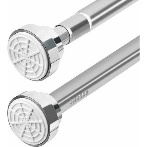 Tringle à Rideau de Douche Extensible 50-85 cm Barre de Rideau de Douche sans Percage Tringle de Rideau de Douche en Acier Inoxydable pour Porte de Balcon de Placard Douche (1/4)