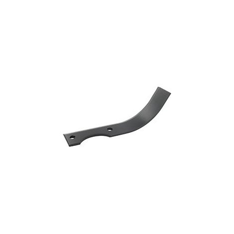 Cuchillo de fresa izquierdo para motocultor adaptable en Staub - L: 195mm, diámetro del agujero 8,5mm, distancia entre agujeros 70mm, grosor 5mm. Tipo