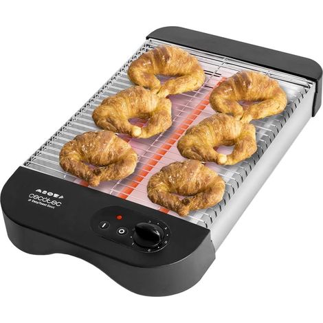 Grille-pain Plat Noir 900W Horizontal (1/2)