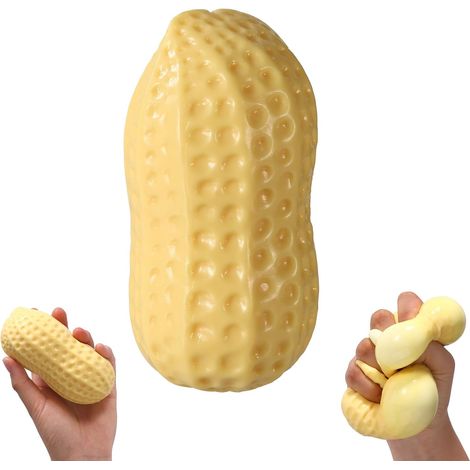 Cacahuète Écrasable, Réaliste Jouets À Presser Forme Cacahuète Portables (1/5)