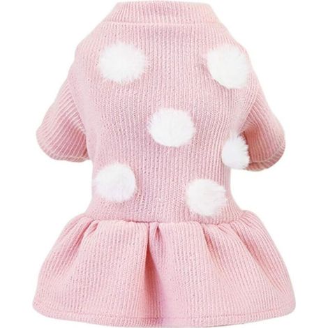Robe pull pour chien pour petits chiens(Rose,M)-Fei Yu (1/5)