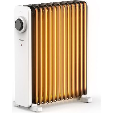 Radiateur Bain d'Huile 2500W, 13 éléments Chauffage électrique avec Thermostat réglable (1/5)