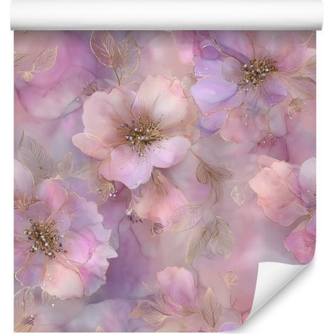 Lila-rosa Hintergrundtapete für Wohn- und Schlafzimmer, 50 x 1000 cm (1/5)