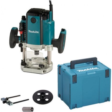 Makita – Fraiseuse verticale 1650W – Capacité d'enfoncement 70 mm – Vitesse 22000 min⁻¹ – Fraises jusqu'à 12 mm – Ergonomie avancée