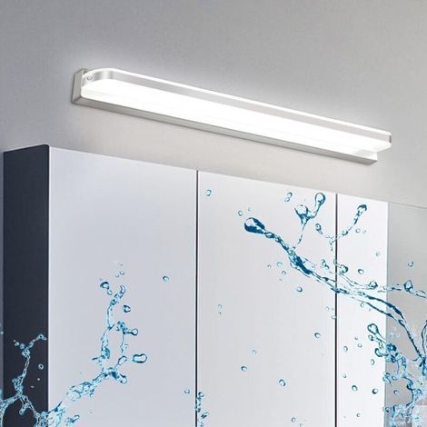 Lampe Miroir LED 7W 42CM Blanc Froid, Applique Miroir Salle de Bain IP44 Étanche 6000K 600LM, Acrylique Lampe Applique LED Moderne Lampe Armoire Luminaire Salle de Bain (1/4)