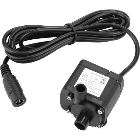 Mini pompe à eau à faible bruit sans brosse de C.C pour le réservoir de poissons de chauffe-eau solaire 24V -40℃100℃ (1/5)