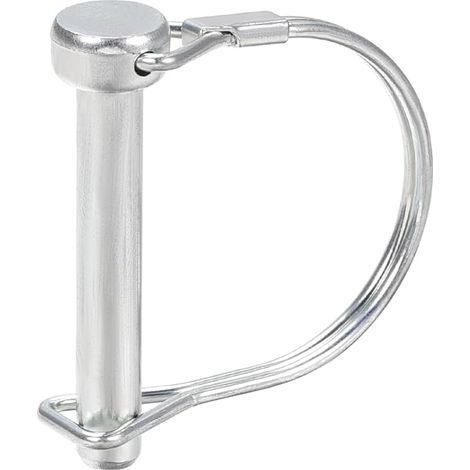 Goupille de Verrouillage - 1 Pièce - Acier au Carbone Zingué - Fixation Sécurisée Arbres et Attelages - Usage Agricole et Jardinage - 8mm x 50mm (1/5)