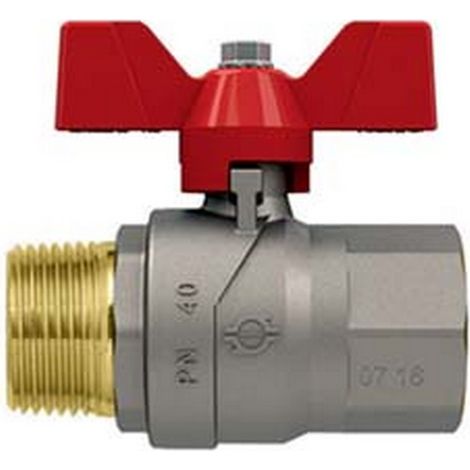 3PZ VALVOLA A SFERA M/F CON MANIGLIA A FARFALLA "EVOLUTION" - MF 3/8" - pressione esercizio 50 bar