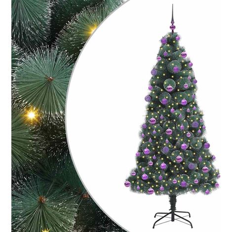 vidaXL Albero di Natale artificiale pre-illuminato con set di palline (1/5)