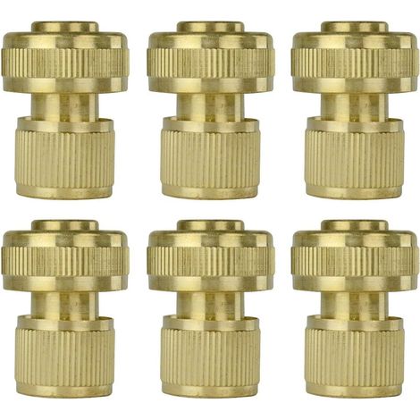 Set mit 6 Gartenschlauchverbindern, 3/4"-Schnellkupplungen (1/5)