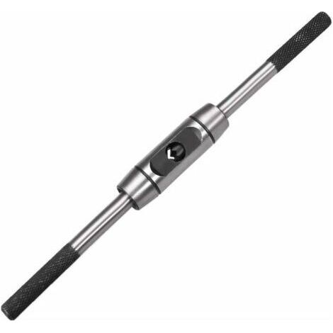 Tourne à Gauche Porte Taraud Réglable Robinet Clé Poignée pour Métrique M6-M14 Robinet Fraise Clé à Tarauder Outil Corps Moulage sous Pressio (1/4)