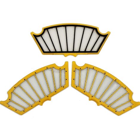 Kit 3 Filtres Kombi Compatible avec Robot 500 Aspirateur, Accessoires Rechange Robot 500 Série, Aspirateur Sans Fil Hepa