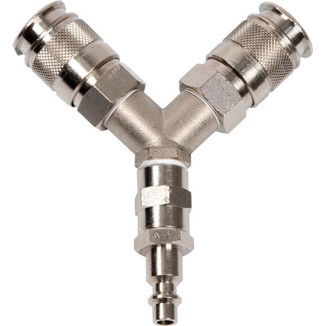 KS Tools - Raccord pneumatique Y pour connecter 2 outils pneumatiques - 165.0117