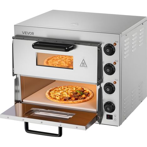 Four à pizza professionnel intérieur,capacité 40,6 cm,double étage pour une cuisson optimale des pizzas savoureuses (1/5)