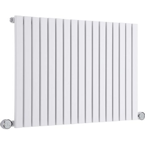 Milano Capri Electric - Modern White Horizontal Single Flat Panel Radiator - 635mm x 1000mm (1/5)
