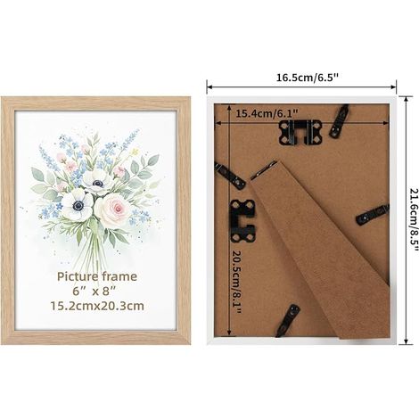 Cadre Photo 15x20 cm Couleur du bois, Cadre 15x20 Naturel (1/4)