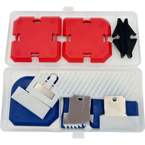Kit de finition pour joints silicone 10 pièces, grattoirs multi-formes et outils de nettoyage (1/4)