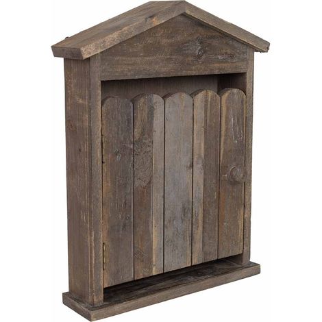 Caja de llaves de madera marrón 31x9x34.5h cm (1/5)