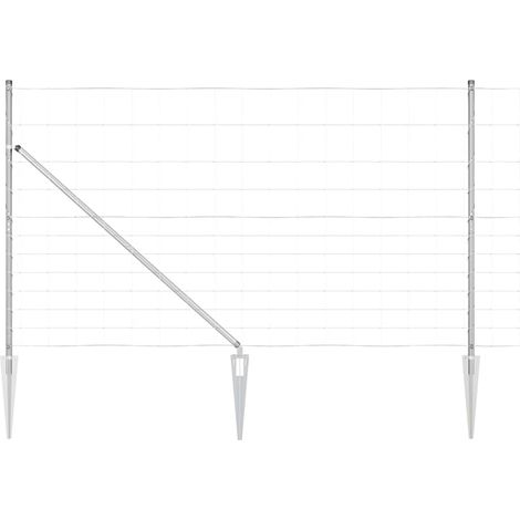 Maison Exclusive - Schweißdrahtzaun mit Spikes 50 x 1,4 m (B x H)