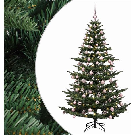 Artificial Christmas Tree with Bauble 210 cm 300 LEDs vidaXL (1/5)