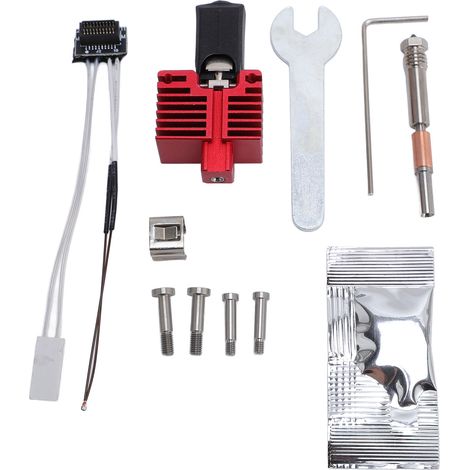 Kit d'extrudeuse Hotend, buse amovible en acier trempé de 0.4MM, fil de thermistance chauffant en céramique 60W, extrémité chaude pour laboratoire P1P P1S (1/5)