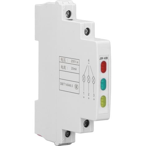 Indicateur LED miniature sur rail DIN pour tours CNC et ateliers, 230 V CA/CC