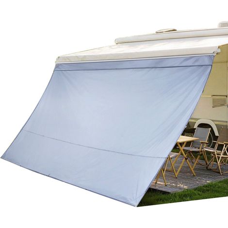 Panneau d'ombrage pour auvent de camping-car, toile filtrante 2 x 3,7 m (compatible auvent 4 m), protection anti-UV 50+, housse PU zippée, maille polyester double couture, extérieur (1/5)