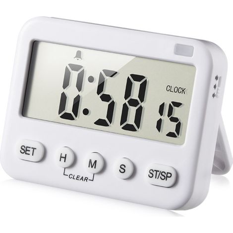 Sveglia digitale con display a LED, grande timer da cucina silenzioso e dinamico per insegnanti