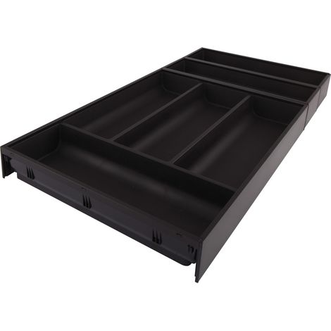 BLUM AMBIA-LINE Besteckeinsatz NL650mm,B300mm, Stahl carbonschwarz