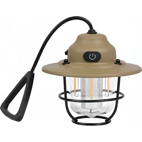 Mini lanternes de camping LED portables, lampe de camping rechargeable Type-C, lampe de tente suspendue, lampe d'urgence pour la randonnée et le camping,veilleuse (1/5)