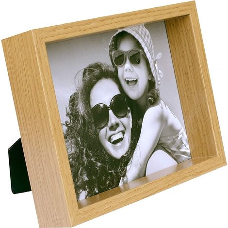 Cornice portafoto profonda 20x25, da appoggio e da appendere, in rovere BD art