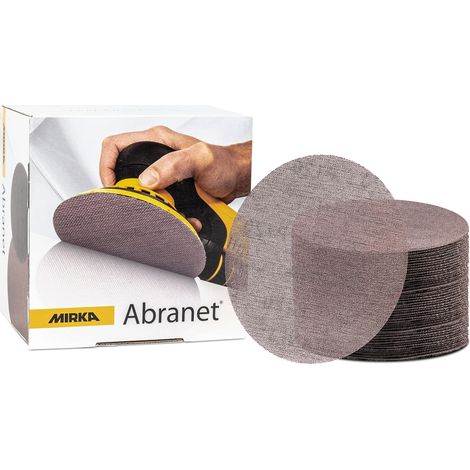Mirka Abranet griglia di levigatura Ø 125mm a strappo/grana P800 / 50 pz/Adatto a tutte le levigatrici rotorbitali 125mm / per levigare legno, stucco, vernice, plastica